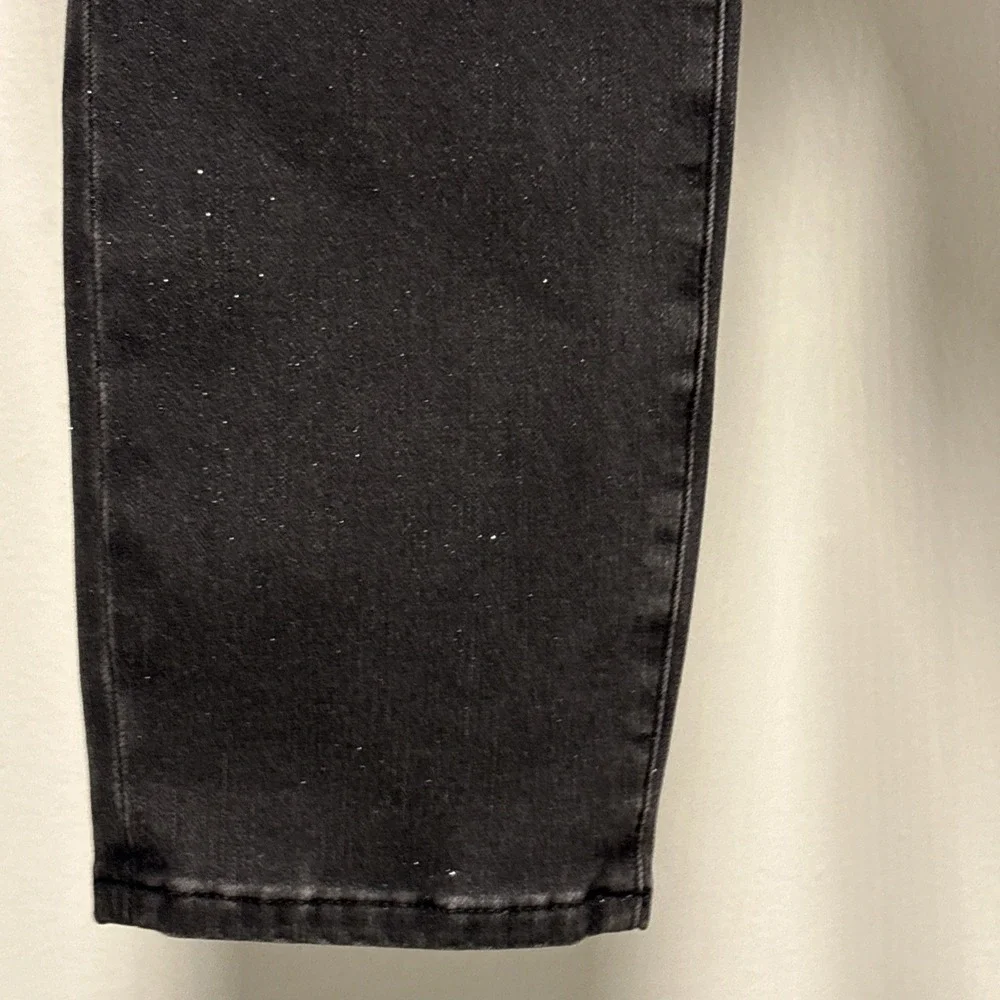 Express Legging Mid Rise  Jeans Womens 12R Black faded Wash Stretch sparkle